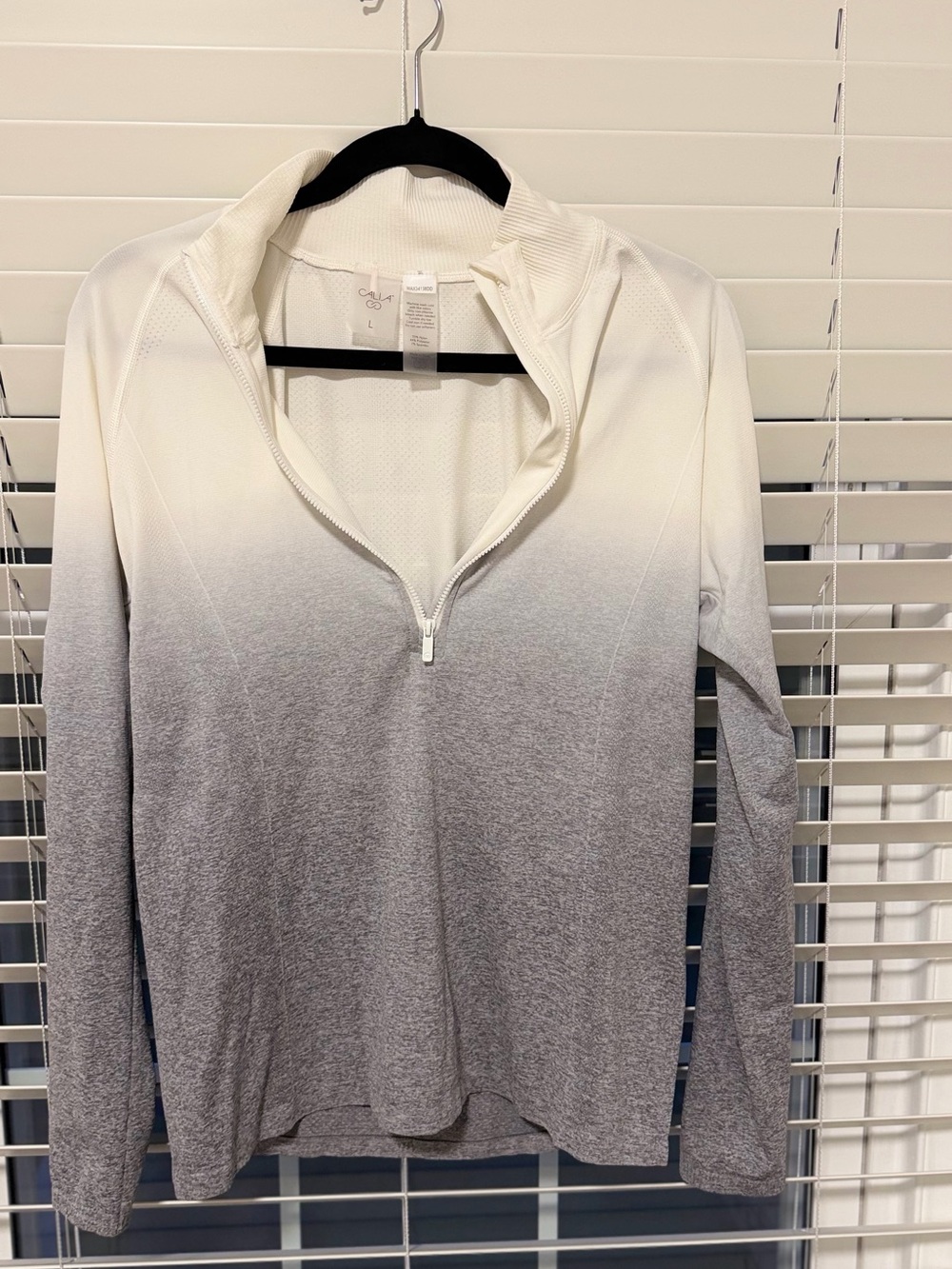 CALIA Women's seamless
Quarter Zip Ivory Ombré